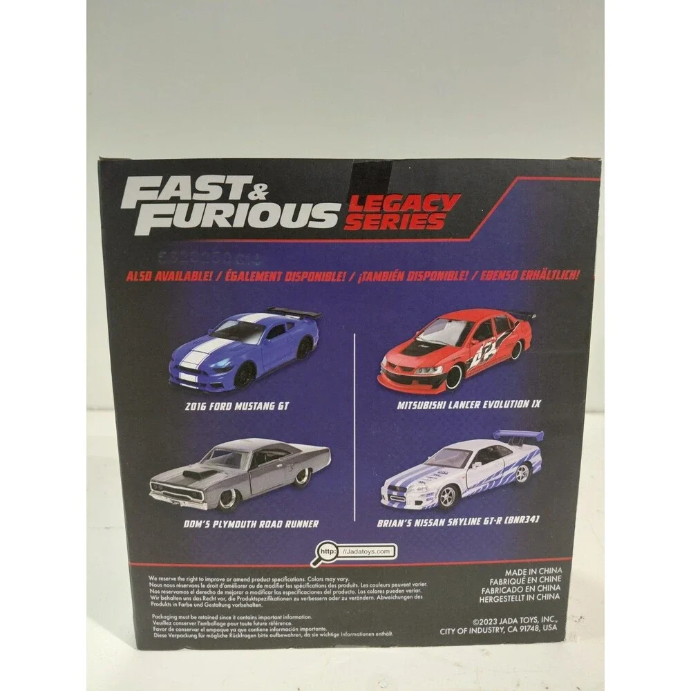 NIB Jada Fast & Furious 1:32 Die Cast Brian's Nissan Skyline GTR & Lancer Evo IX